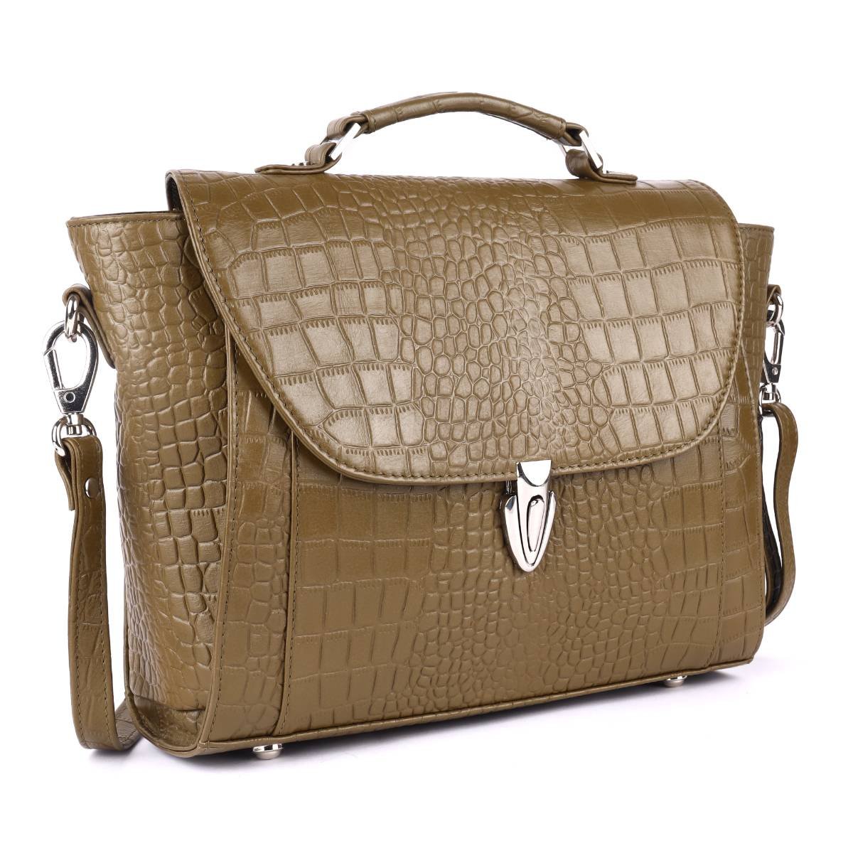 Classic Croco Executive Satchel