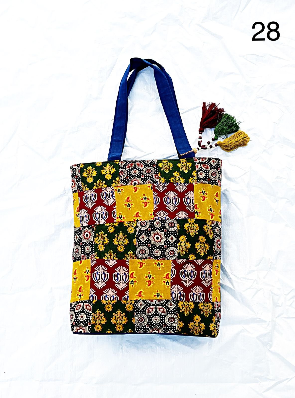 Premium Block Print Cotton Tote Bag